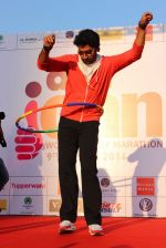 Abhishek Bachchan at DNA Marathon in Mumbai on 9th March 2014